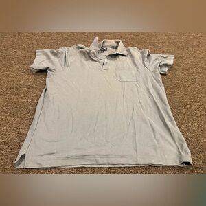 EUC Kirkland Men's Gray Polo Shirt Sz M pockets insulated